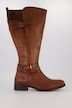 Lederstiefel, 3XL-Schaft, Elastikeinsatz, Weite H