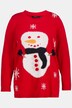 Weihnachtspullover, Schneemann, Rundhals, Langarm