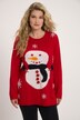 Weihnachtspullover, Schneemann, Rundhals, Langarm