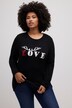Sweat, motif LOVE, col rond, manches longues