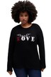 Mikina, motiv LOVE, kulatý výstřih, dlouhé rukávy