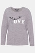 Genser, LOVE motiv, rund hals, langermet