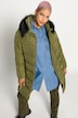 Stepp-Parka, A-Line, Kapuze, Webpelz-Besatz, Zipper