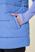Gilet matelassé, polaire teddy, col droit, fermeture Éclair à double sens