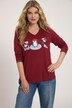 Shirt, Pinguine, Classic, V-Ausschnitt, Langarm