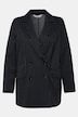 Jersey-Blazer, oversized, doppelreihig, Nadelstreifen