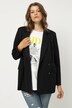 Jersey-Blazer, oversized, doppelreihig, Nadelstreifen
