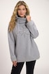 Glitter Stone Snowflake Draped Collar Sweatshirt