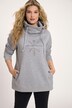 Glitter Stone Snowflake Draped Collar Sweatshirt