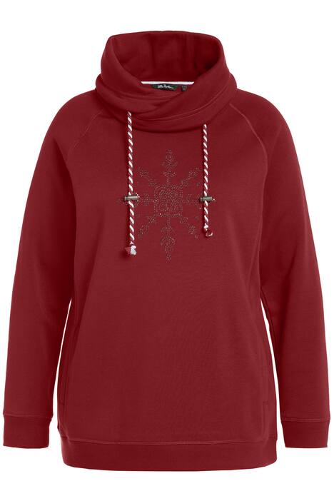 Mikina, vločka, ozdobné kamínky, stojáček, dlouhé rukávy