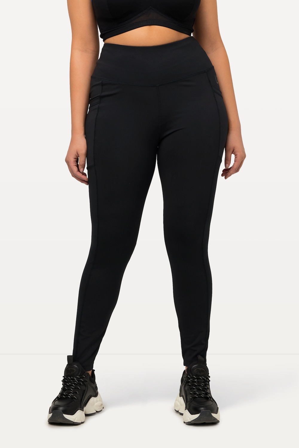 Thumbnail - Große Größen Sportleggings, Damen, schwarz, Größe: 46/48, Polyester, Ulla Popken