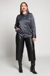 Satinbluse, Hemdkragen, verdeckte Knopfleiste, Langarm
