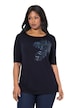 Tričko, flitrový motiv, lodičkový výstřih, krátké rukávy