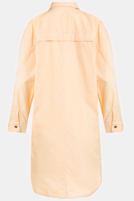 Blusenjacke, oversized, Hemdkragen, 3/4-Ärmel
