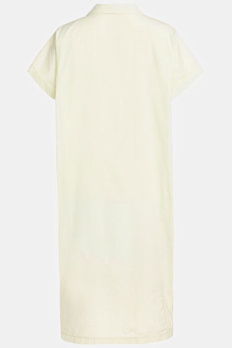 Hemdblusen-Kleid, oversized, Hemdkragen, Halbarm