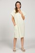 Hemdblusen-Kleid, oversized, Hemdkragen, Halbarm