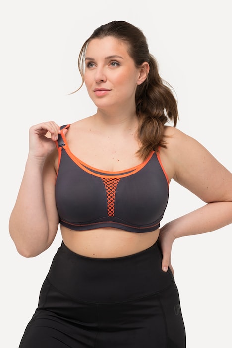 Recycled Poly Double Layer Bra Top with Mesh by Body Wrapper