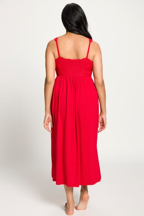 Lace Bodice Stretch Knit Tank Nightgown