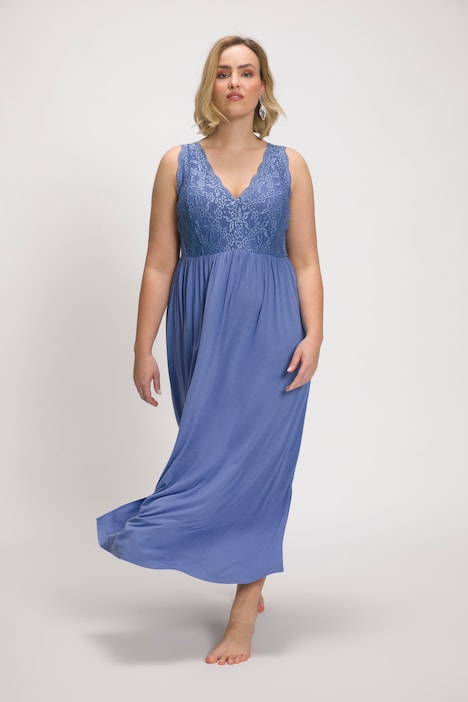 Lace Bodice Stretch Knit Tank Nightgown | Nightgowns | Sleepwear