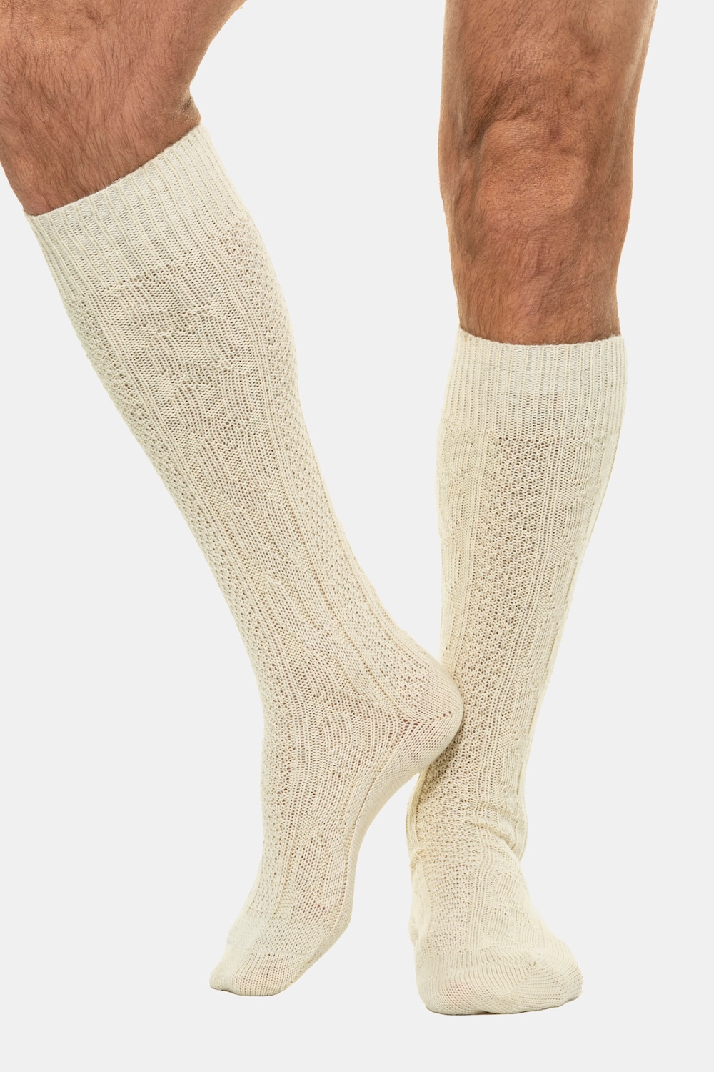 grandes tailles chaussettes hautes, hommes, beige, taille: 51-53, coton, jp1880