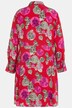 Szmizjerka w graficzne kwiaty, kołnierzyk koszulowy, długie rękawy
