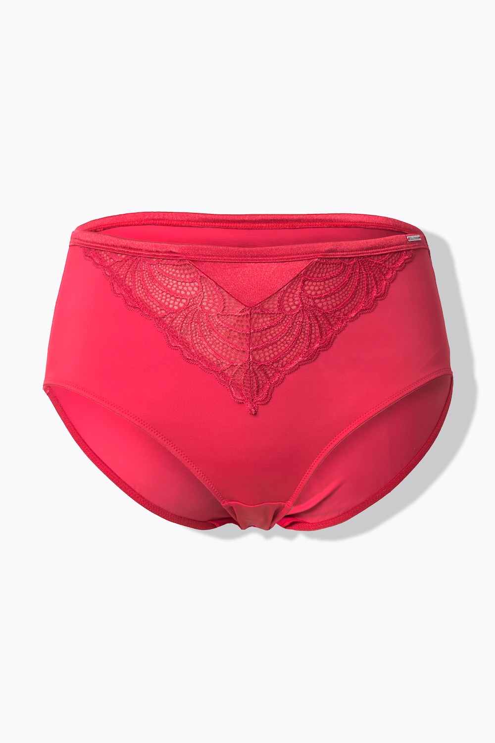 Stora storlekar Maxitrosa i mikrofiber med spetsdetaljer, Dam, röd, storlek: 46/48, Bomull/Syntetfibrer/Elastan, Ulla Popken