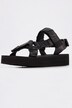 Lædersandal, remme, gummisål, velcrolukning