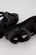 Lædersandal, remme, gummisål, velcrolukning