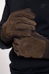 Skinnhansker, semsket skinn, strikkeinnfellinger, varmt fôr