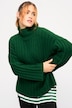 Rollkragen-Pullover, oversized, Rippstrick, Langarm