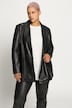 Lederblazer, Wide Fit, echtes Leder, Langarm, Premium
