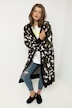 Cardigan lungo, aperto e oversize con fantasia leopardata