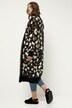 Cardigan lungo, aperto e oversize con fantasia leopardata