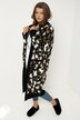 Cardigan lungo, aperto e oversize con fantasia leopardata