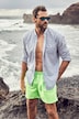 JAY-PI swim shorts, beachwear, elasticated waist, zip pocket