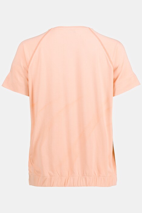 T-Shirt, V-Ausschnitt, Halbarm, Cut-Out, Saumband