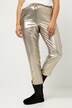 broek, smal toelopende fit, elastische band,  gold metallic