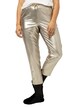 Kalhoty, sbíhavé nohavice, elastický pas, zlatavá metalická