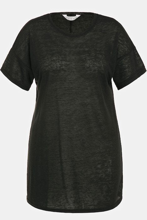 JP 1880 Camisa, Media Manga, Mezcla De Lino, Cuello Alzado, Modern Fit Negro XL 815225100-XL