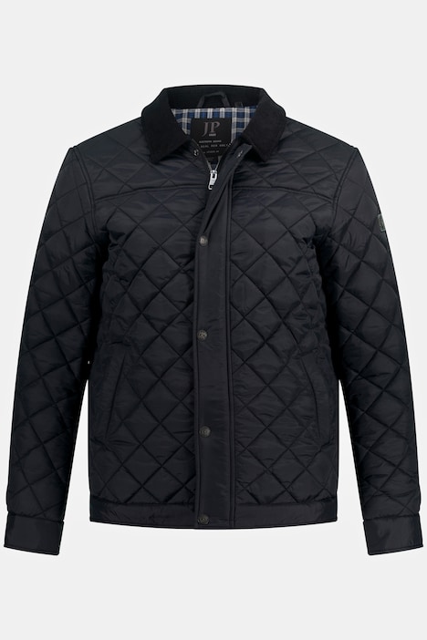 Corduroy Collar Diamond Quilt Jacket | Quilted Jackets | Jackets