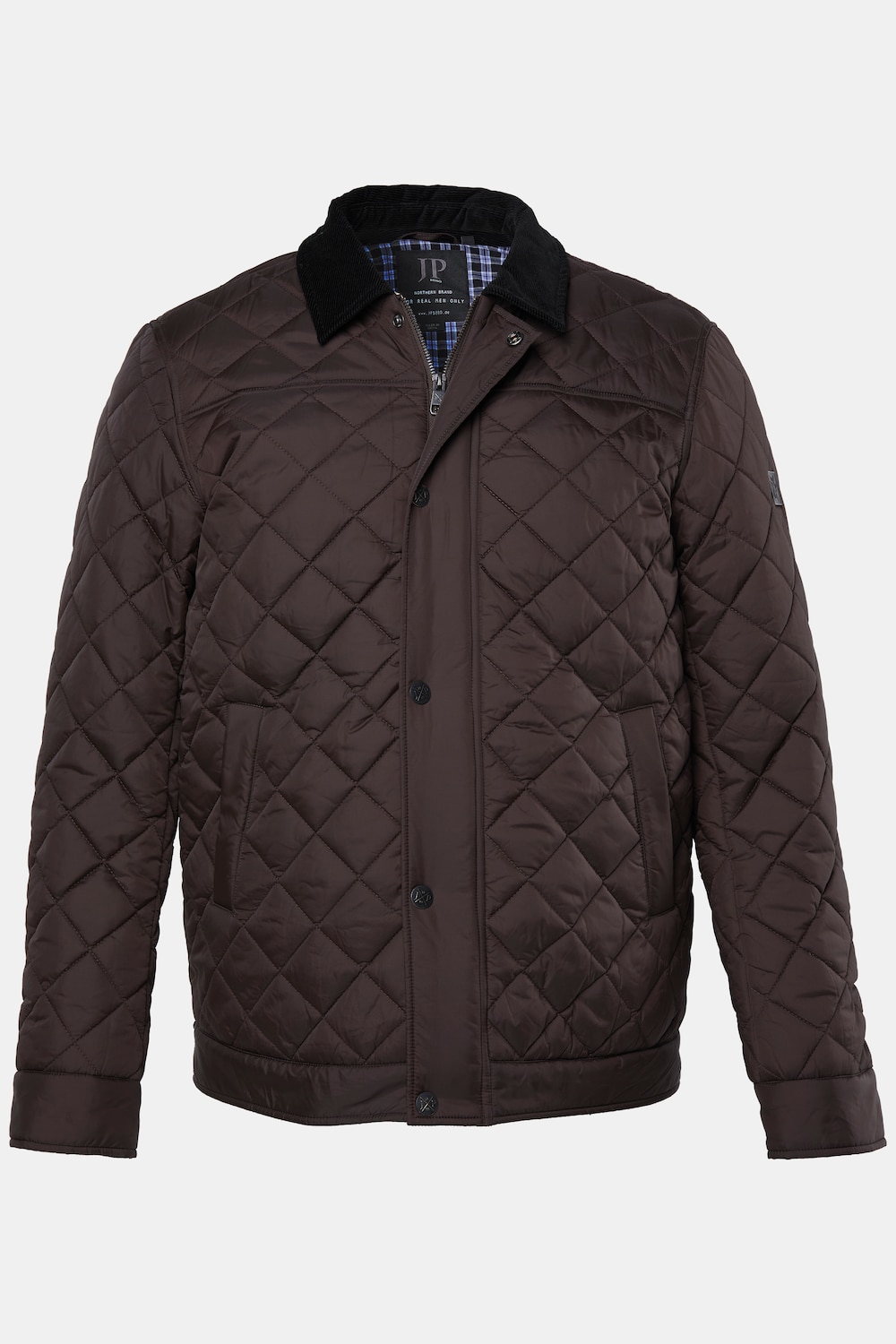 Steppjacke, Cordkragen, Zipper