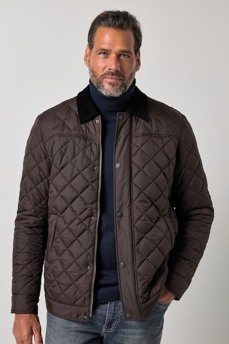 Steppjacke, Cordkragen, Zipper