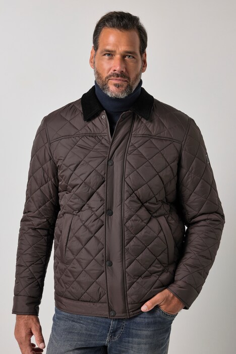 Steppjacke, Cordkragen, Zipper