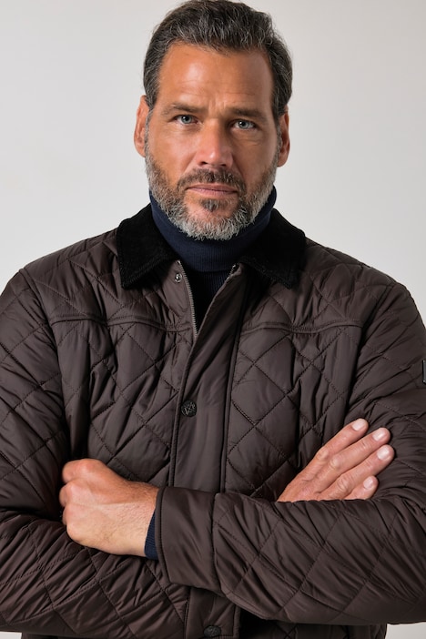 Steppjacke, Cordkragen, Zipper