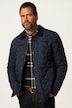 Blouson matelassé, col en velours côtelé et fermeture à glissière
