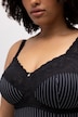 Shaping bodysuit, krijtstrepen, geïntegreerde BH