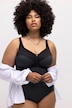 Shaping bodysuit, krijtstrepen, geïntegreerde BH
