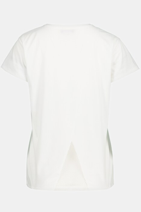 Wellness T-Shirt, Blüten Print, Mesh am Rückensaum, Halbarm