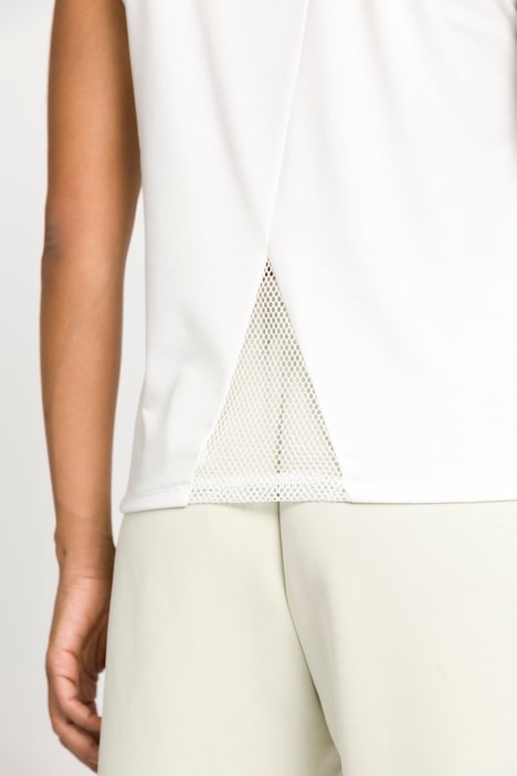 Wellness T-Shirt, Blüten Print, Mesh am Rückensaum, Halbarm