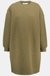 Dresowa sukienka, oversize, długość mini, pikowane romby, okrągły dekolt, długie rękawy